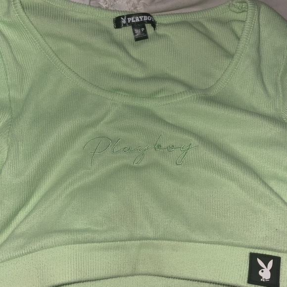 playboy crop long sleeve top - Picture 5 of 7